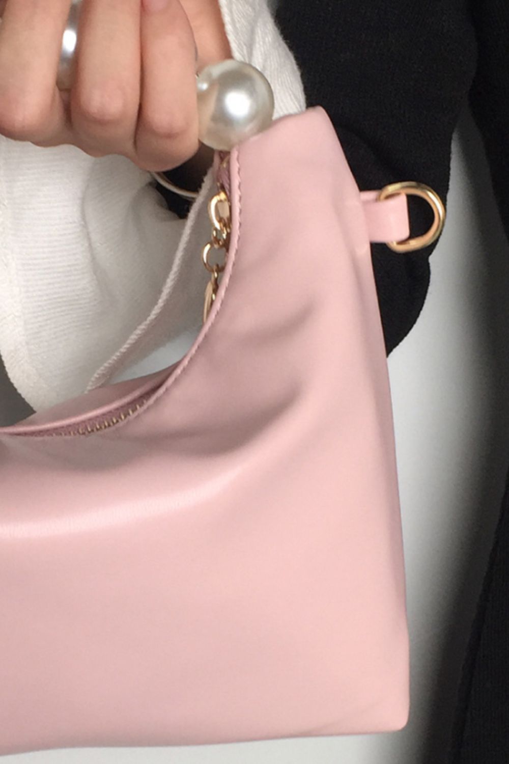PU Leather Pearl Handbag - nailedmoms