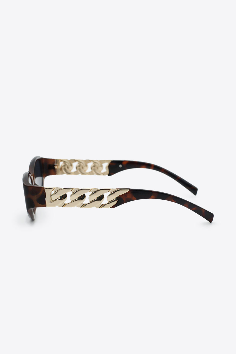 Chain Detail Temple Cat Eye Sunglasses - nailedmoms