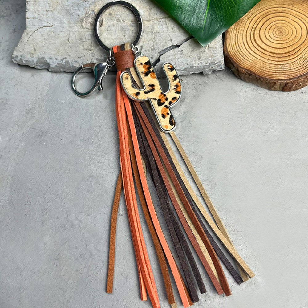 Cactus Keychain with Tassel - nailedmoms