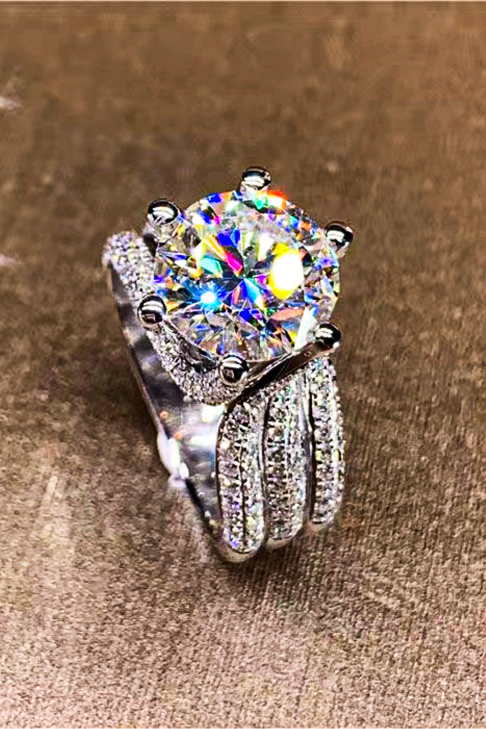 3 Carat Moissanite Three-Layer Ring - nailedmoms
