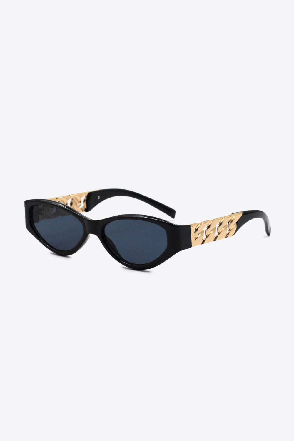 Chain Detail Temple Cat Eye Sunglasses - nailedmoms