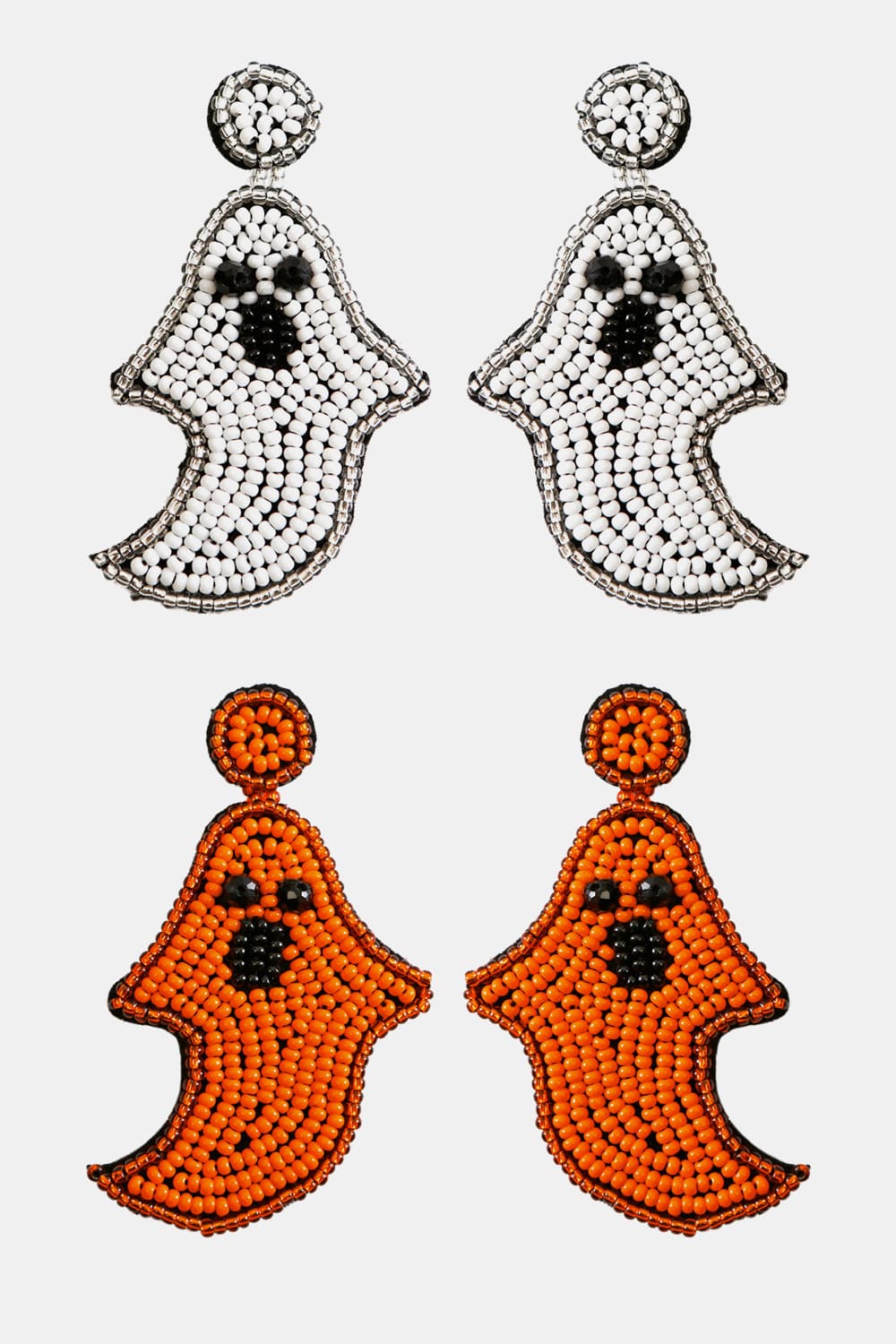Ghost Shape Beaded Dangle Earrings - nailedmoms