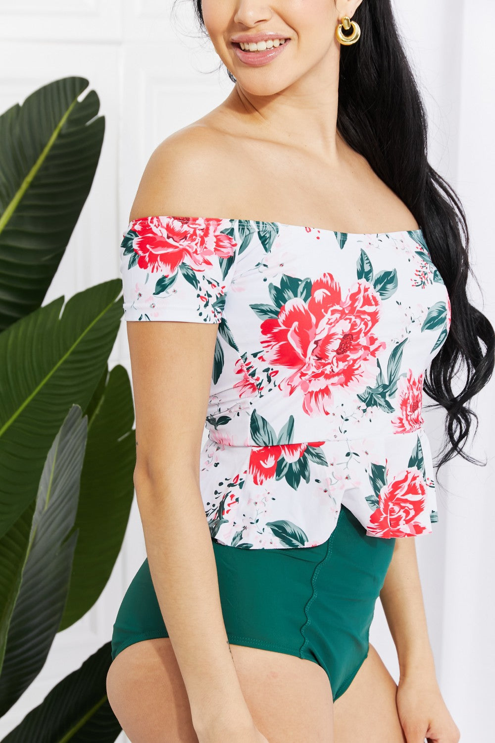 Marina West Swim Coastal Cutie Off-Shoulder Swim Tankini Set - nailedmoms