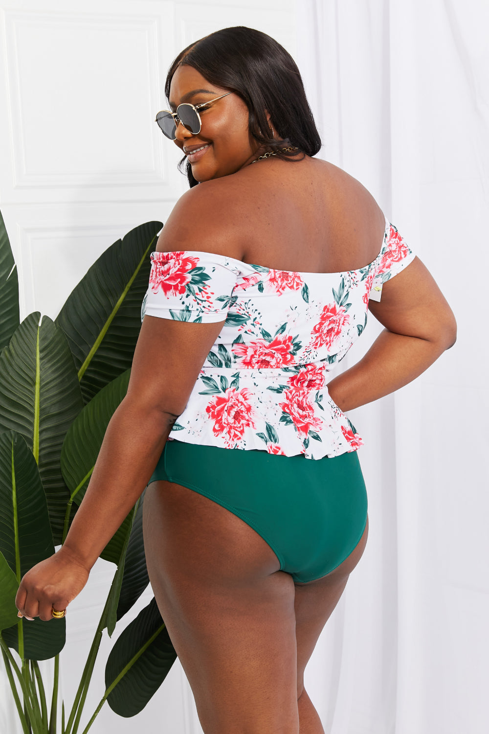 Marina West Swim Coastal Cutie Off-Shoulder Swim Tankini Set - nailedmoms