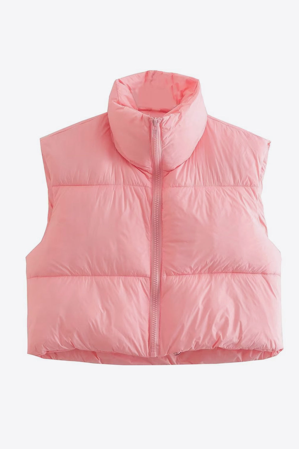 Zip-Up Drawstring Puffer Vest - nailedmoms