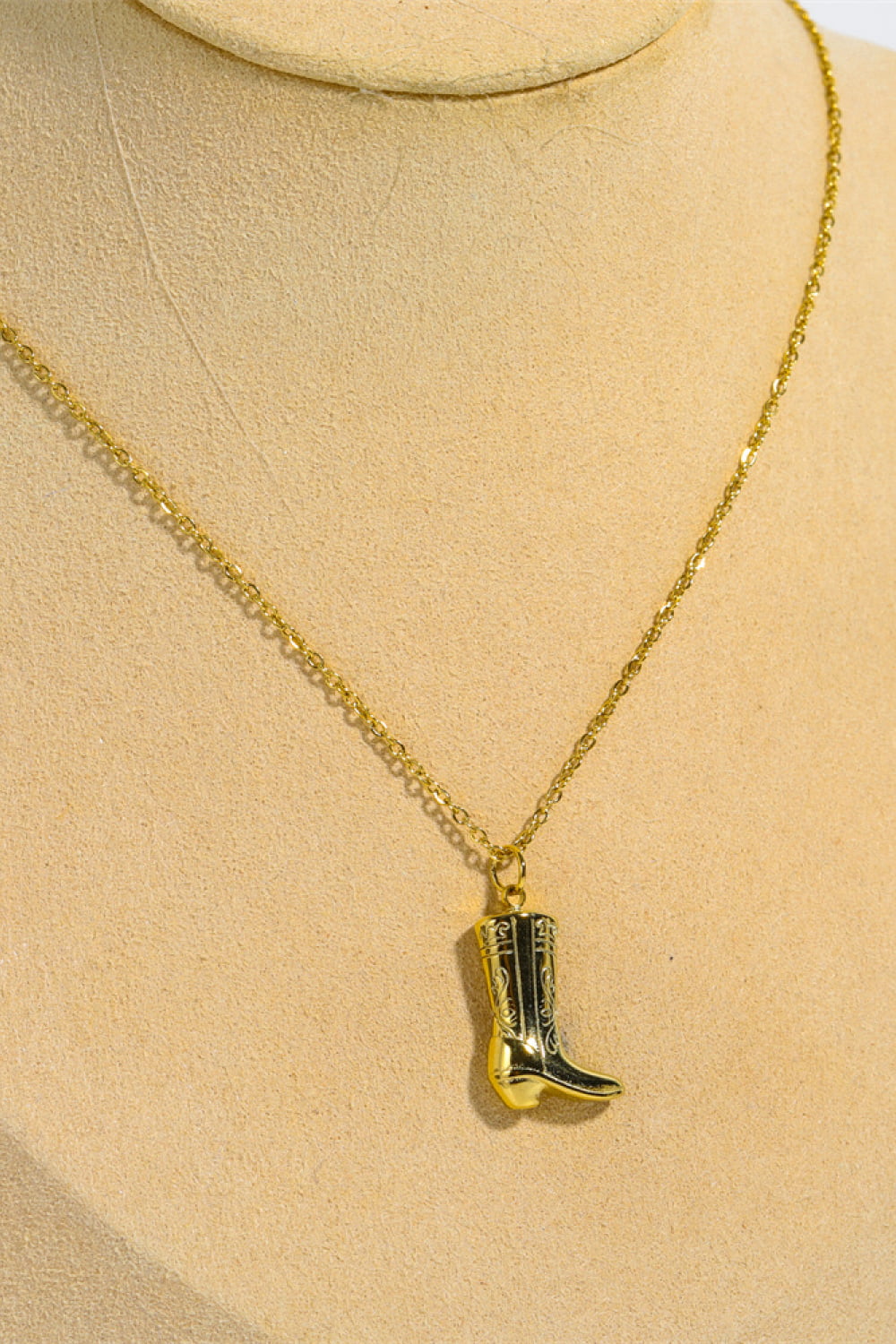 Cowboy Boot Pendant Stainless Steel Necklace - nailedmoms