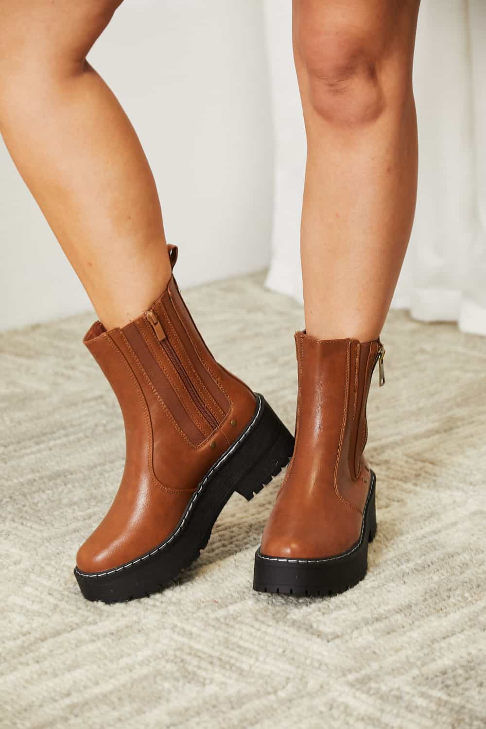 Forever Link Side Zip Platform Boots - nailedmoms