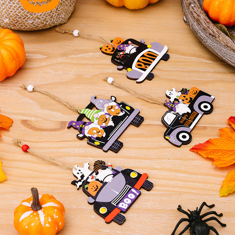 4-Piece Halloween Element Car-Shape Hanging Widgets - nailedmoms