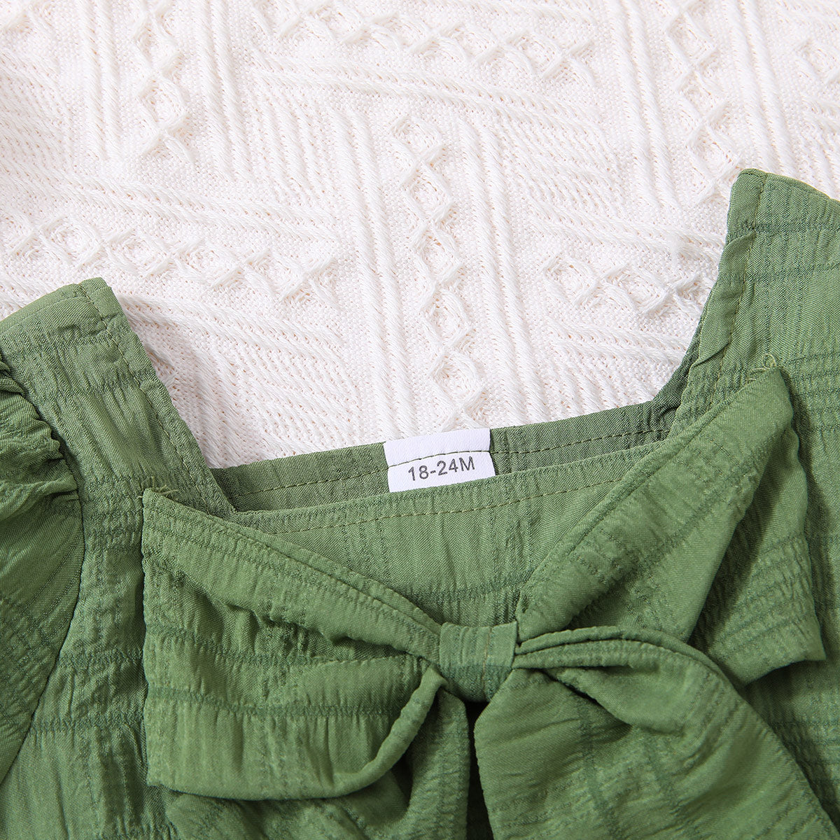 Kids Textured Bow Detail Top and Belted Shorts Set - nailedmoms