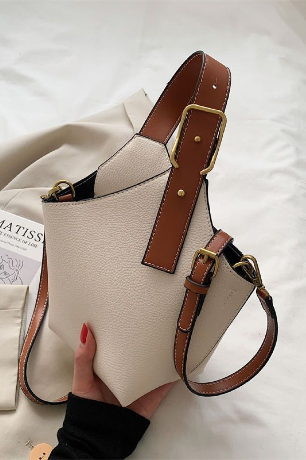 Fashion PU Leather Bucket Bag - nailedmoms