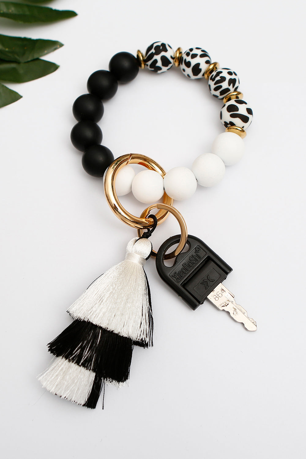Beaded Keychain with Layered Tassel - nailedmoms