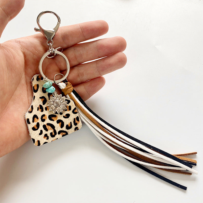 Turquoise Fringe Detail Key Chain - nailedmoms