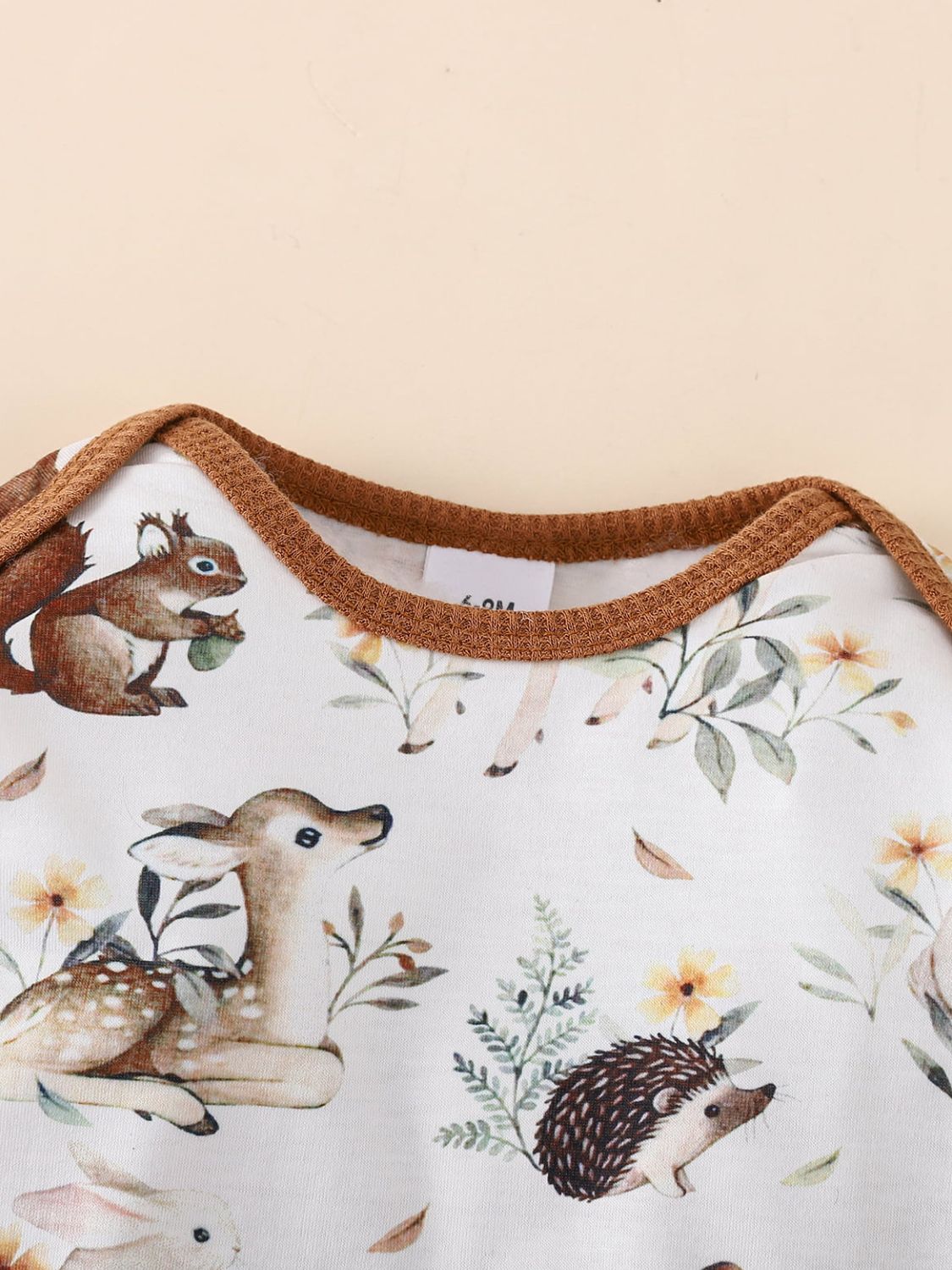 Baby Printed Bodysuit and Waffle-Knit Joggers Set - nailedmoms