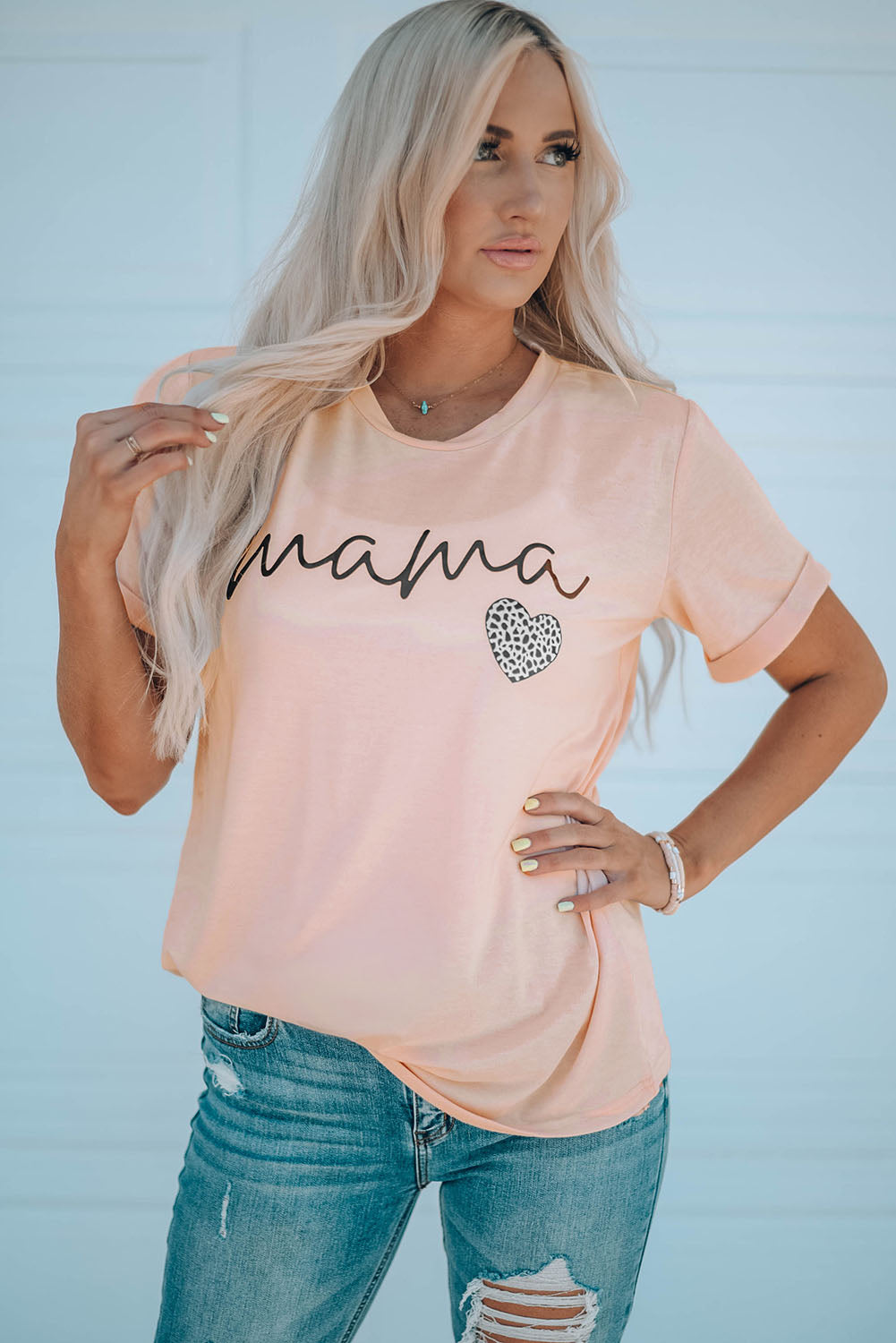 MAMA Heart Graphic Tee Shirt - nailedmoms