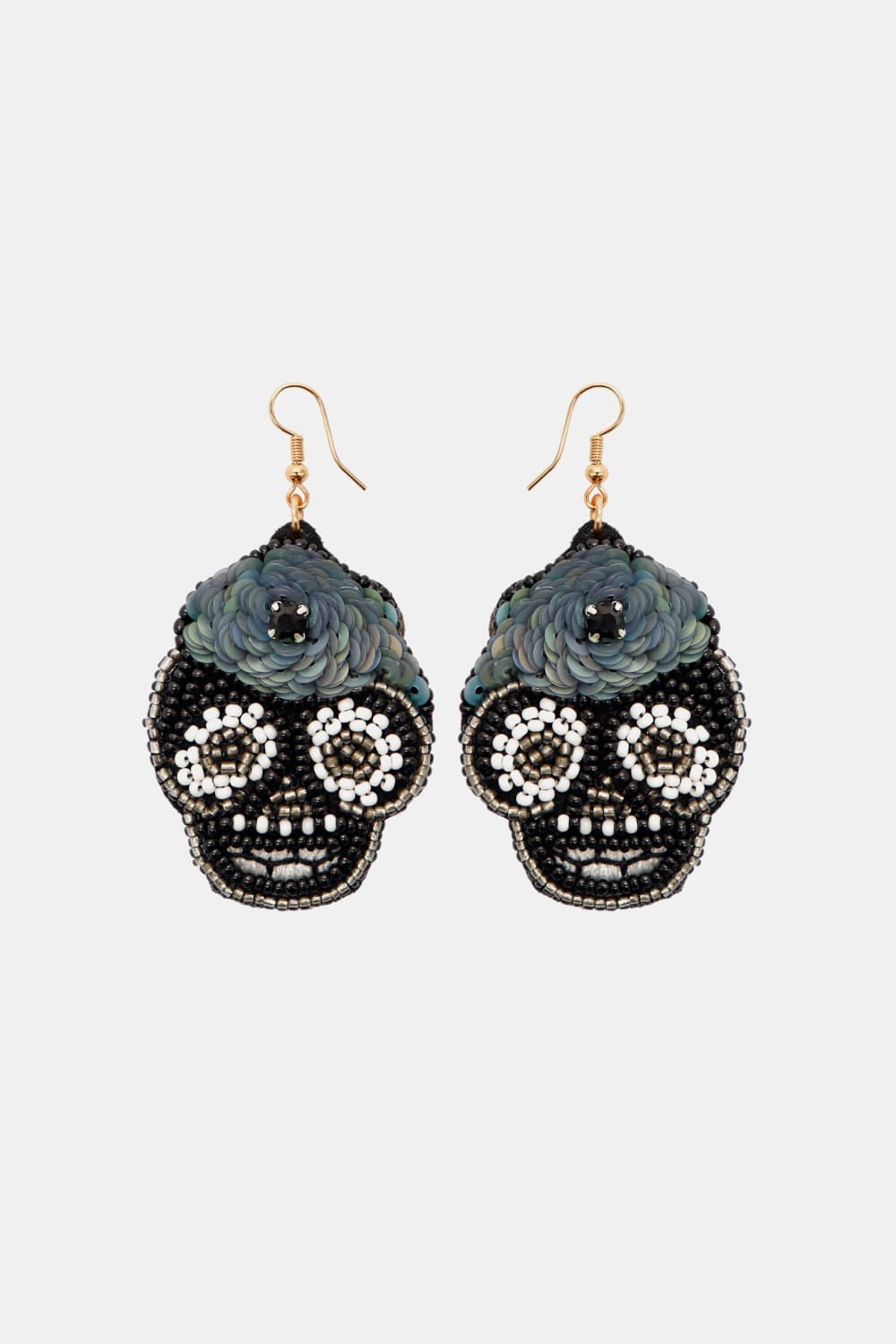 Copper Beaded Detail Dangle Earrings - nailedmoms