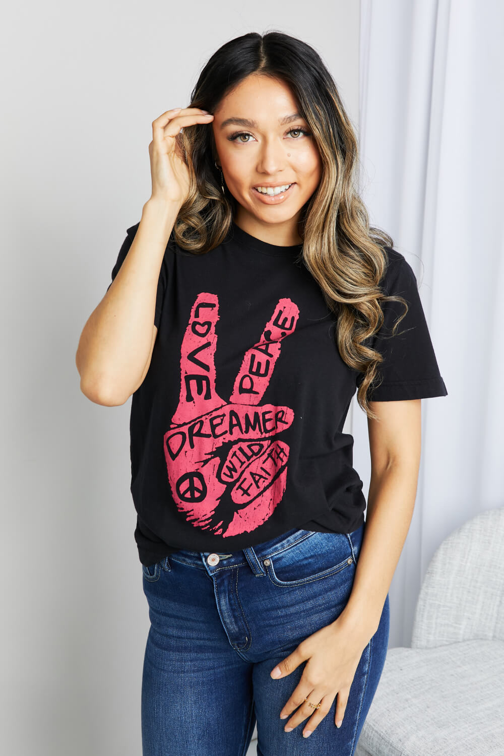 mineB Full Size Graphic Tunic T-Shirt - nailedmoms