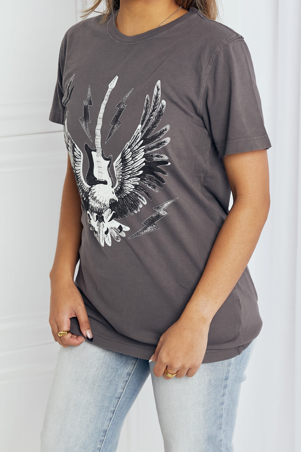 mineB Full Size Eagle Graphic Tee Shirt - nailedmoms