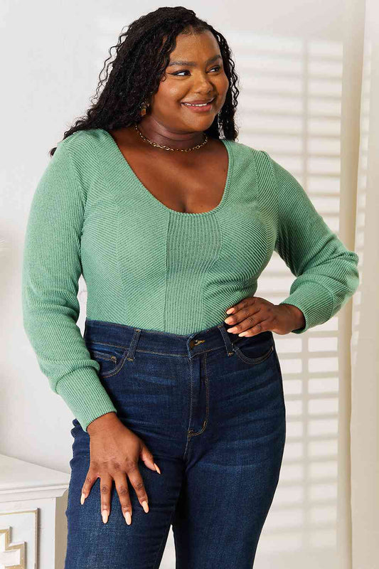 Basic Bae Scoop Neck Long Sleeve Top - nailedmoms