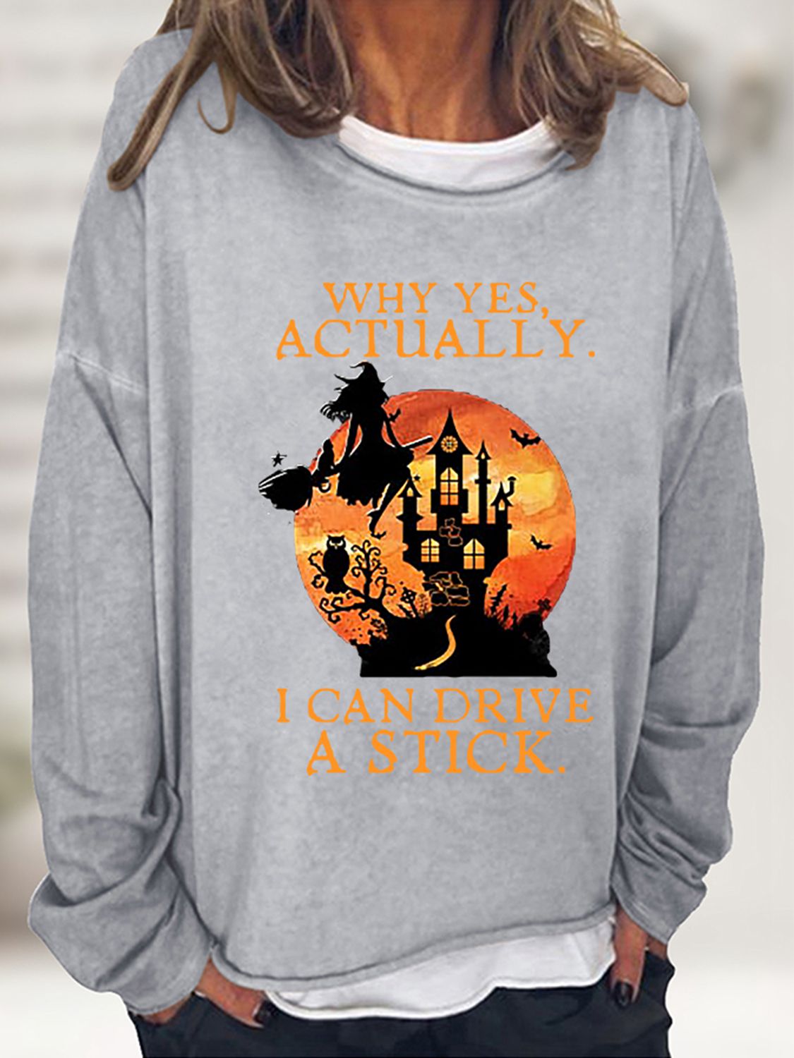 Full Size Graphic Round Neck Dropped Shoulder Sweatshirt - nailedmoms