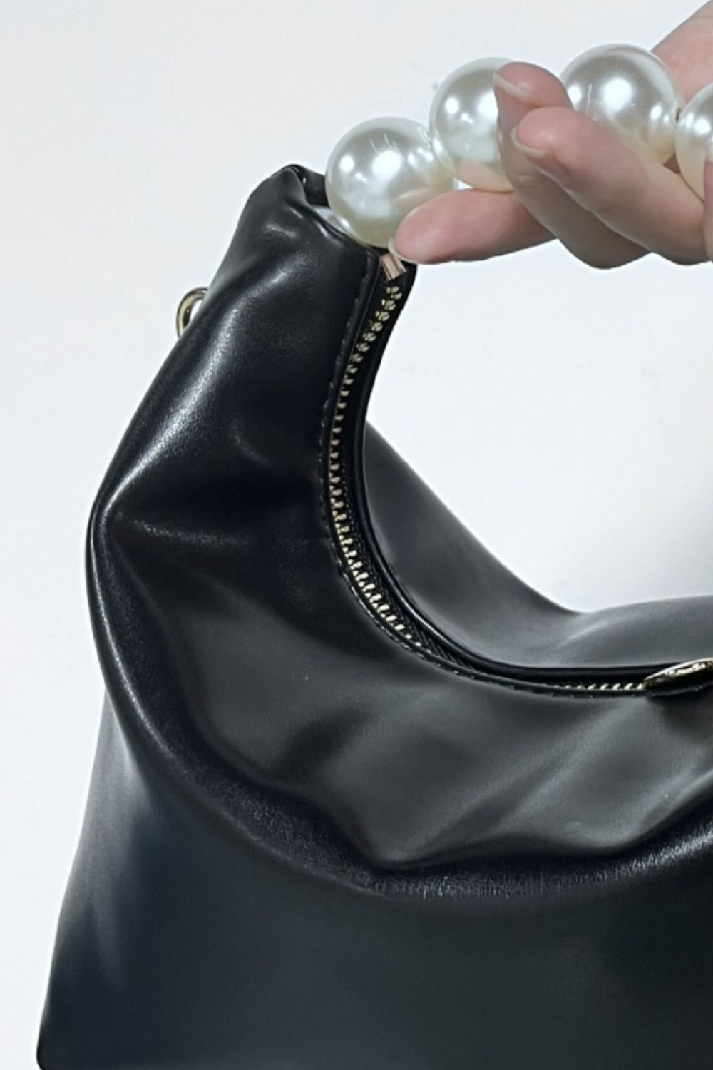 PU Leather Pearl Handbag - nailedmoms