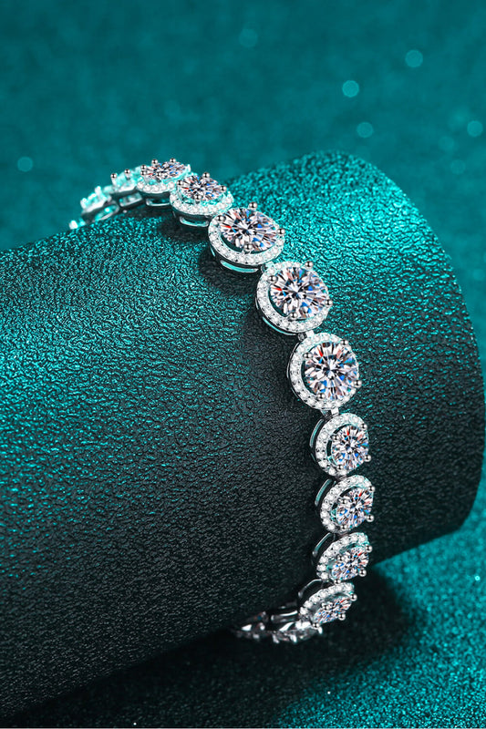 925 Sterling Silver 10.4 Carat Moissanite Bracelet - nailedmoms