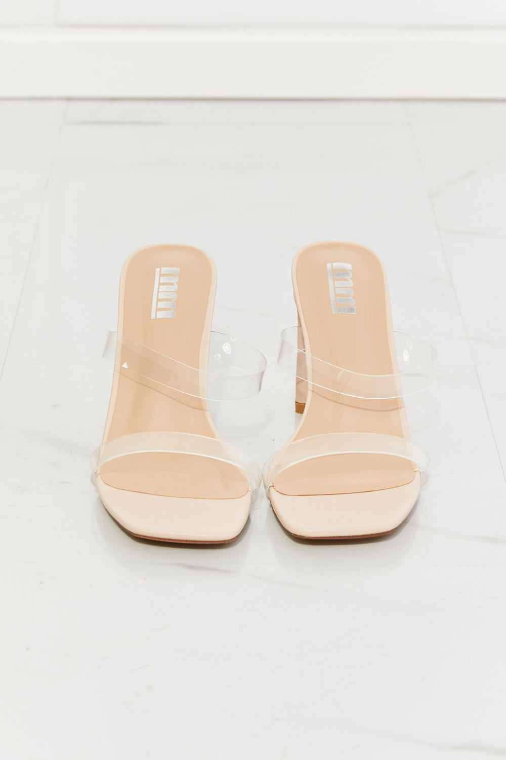 MMShoes Walking On Air Transparent Double Band Heeled Sandal - nailedmoms
