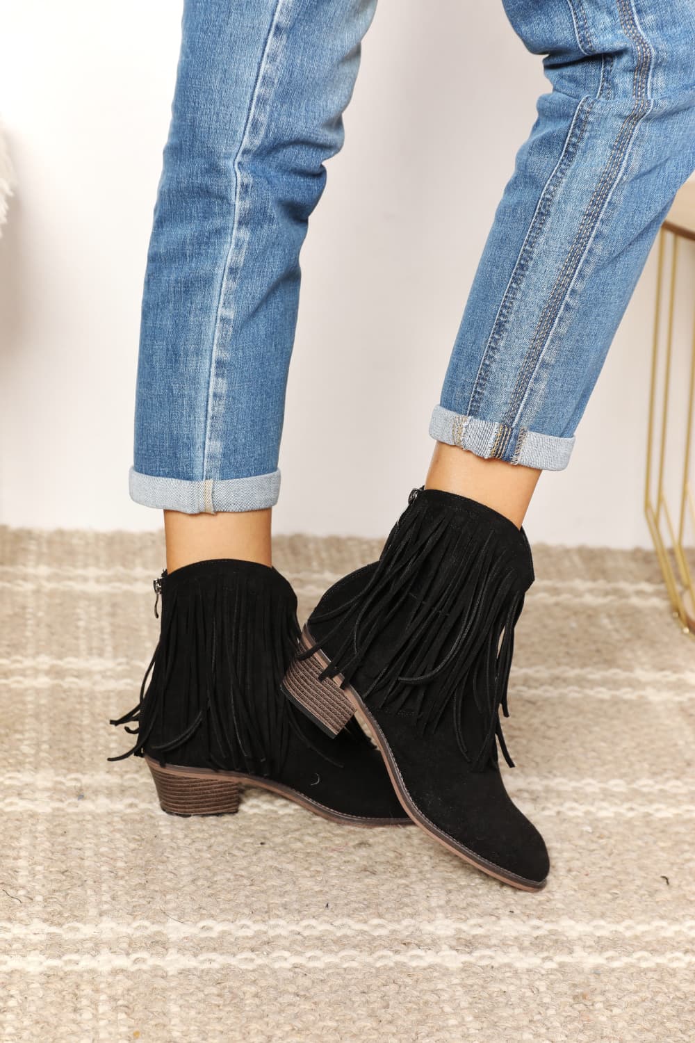 Legend Women's Fringe Cowboy Western Ankle Boots - nailedmoms