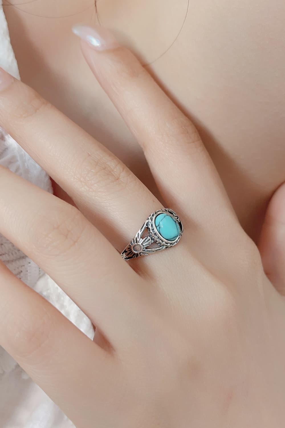 Turquoise 925 Sterling Silver Ring - nailedmoms
