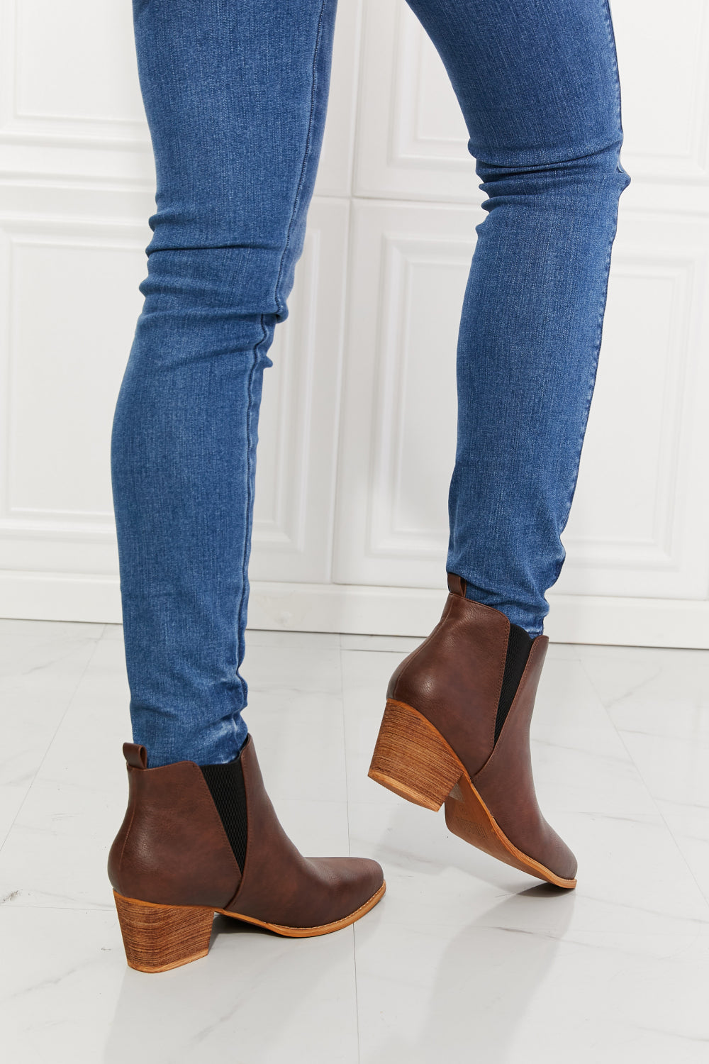 MMShoes Back At It Point Toe Bootie in Chocolate - nailedmoms