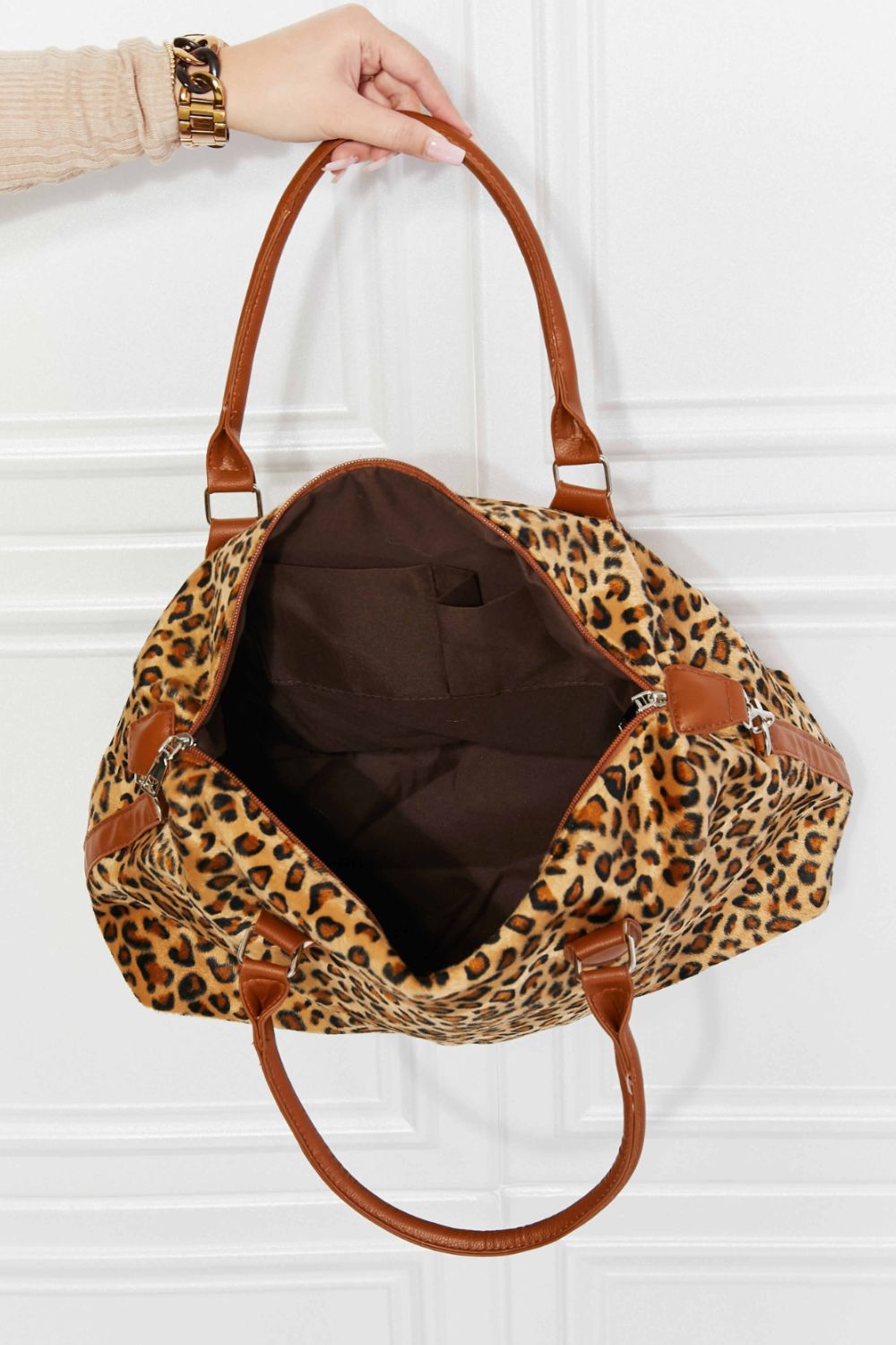 Animal Print Brushed Weekender Bag - nailedmoms