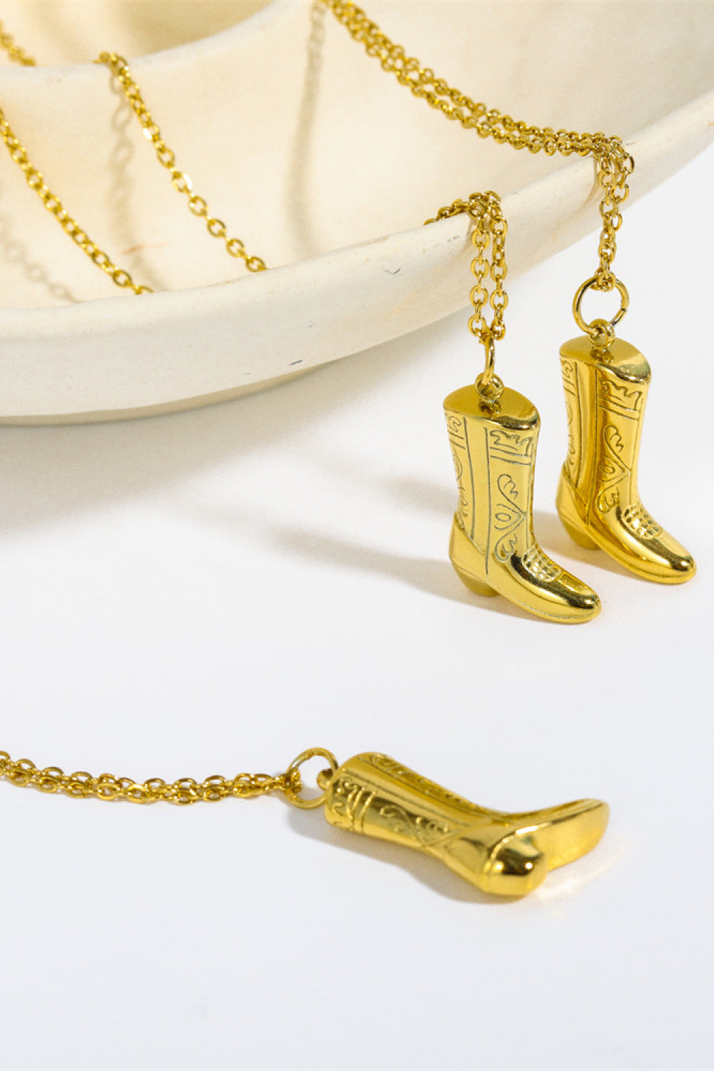Cowboy Boot Pendant Stainless Steel Necklace - nailedmoms