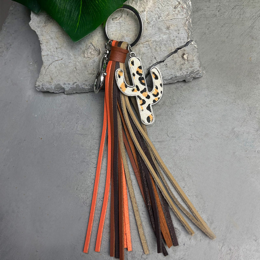 Cactus Keychain with Tassel - nailedmoms