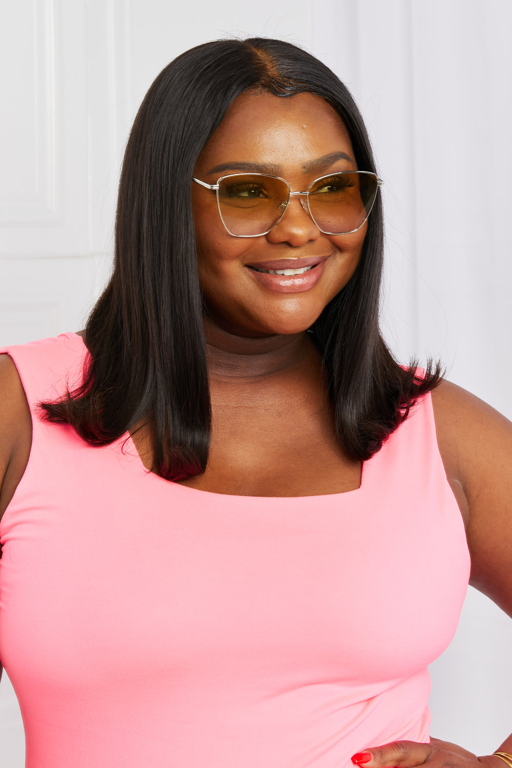 Metal Frame Full Rim Sunglasses - nailedmoms