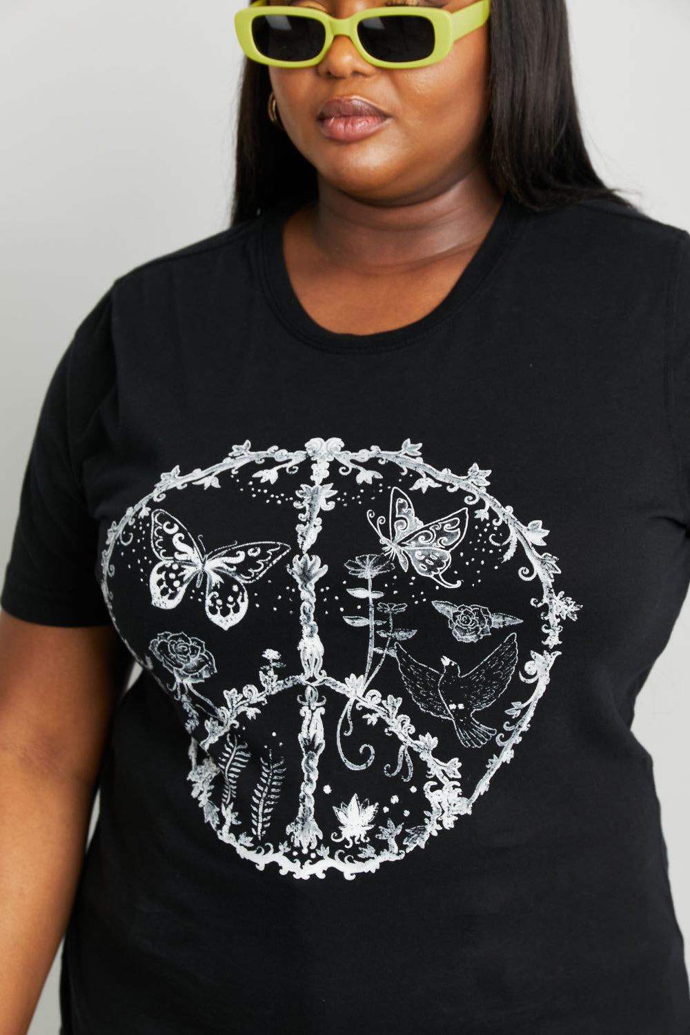 mineB Full Size Butterfly Graphic Tee Shirt - nailedmoms