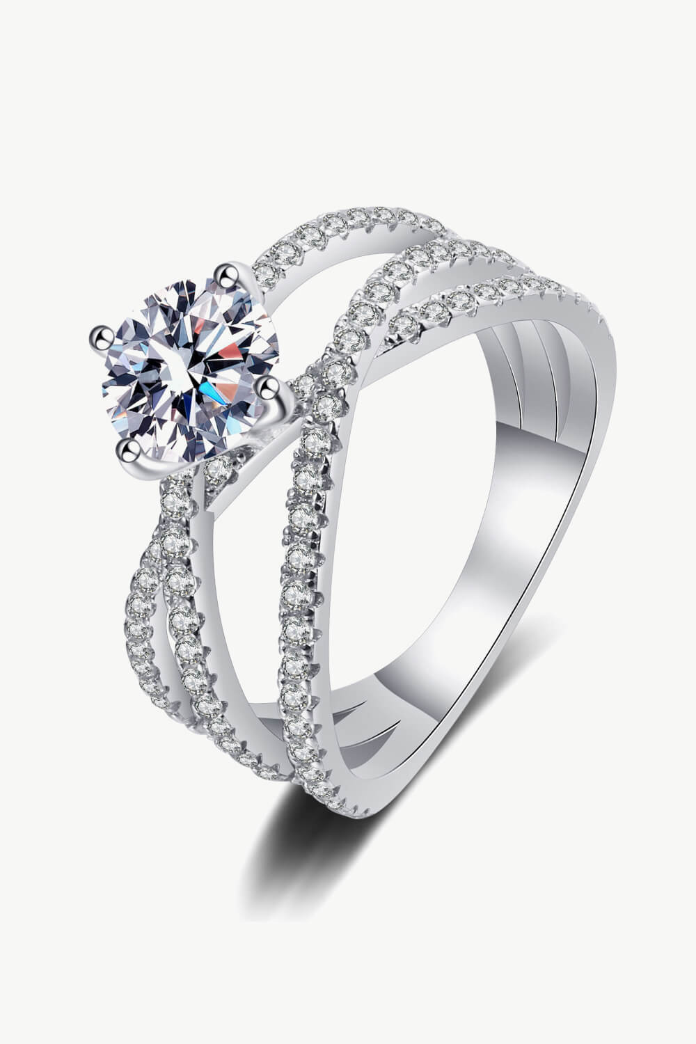 1 Carat Moissanite Crisscross Ring - nailedmoms