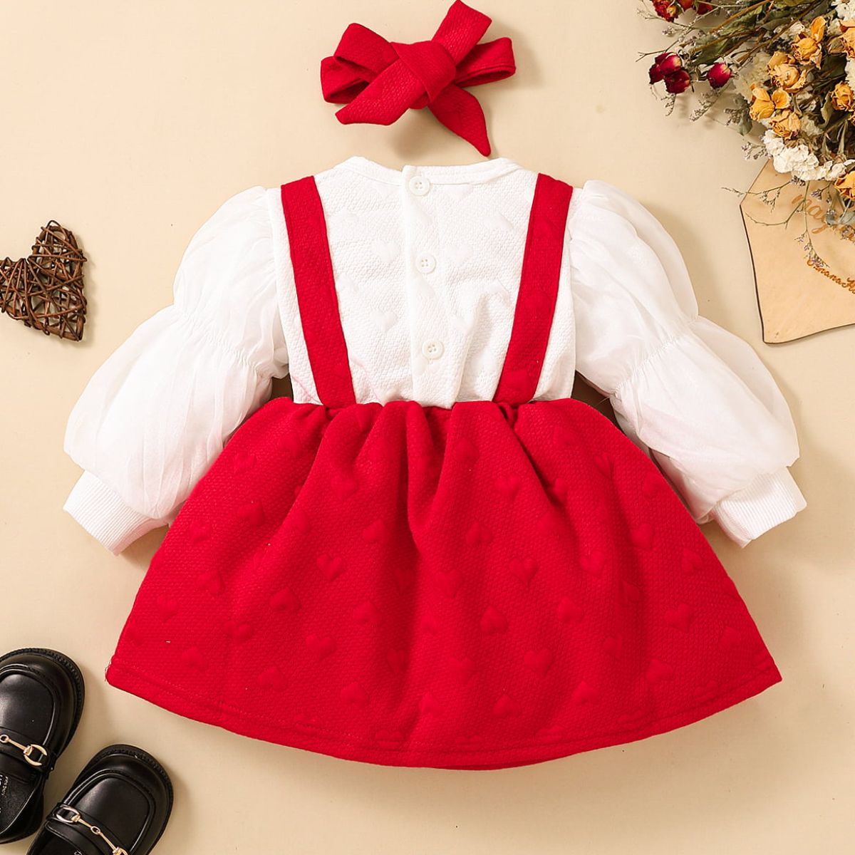 Baby Girl Two-Tone Bow Detail Dress - nailedmoms