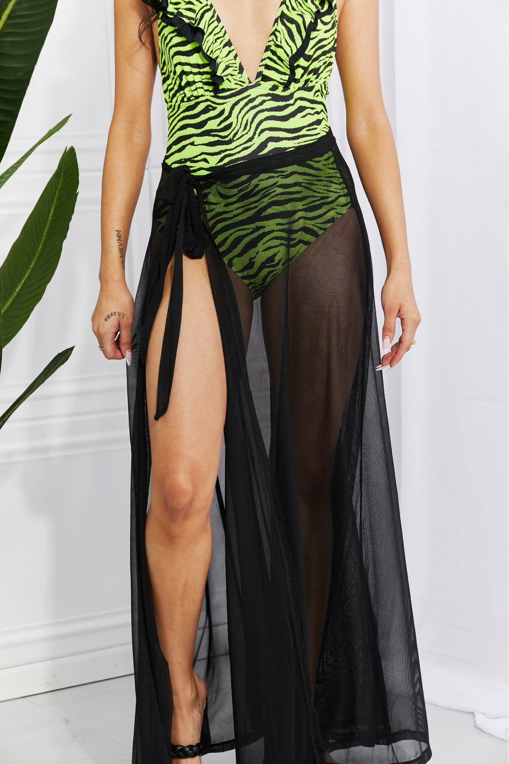 Marina West Swim Beach Is My Runway Mesh Wrap Maxi Cover-Up Skirt - nailedmoms