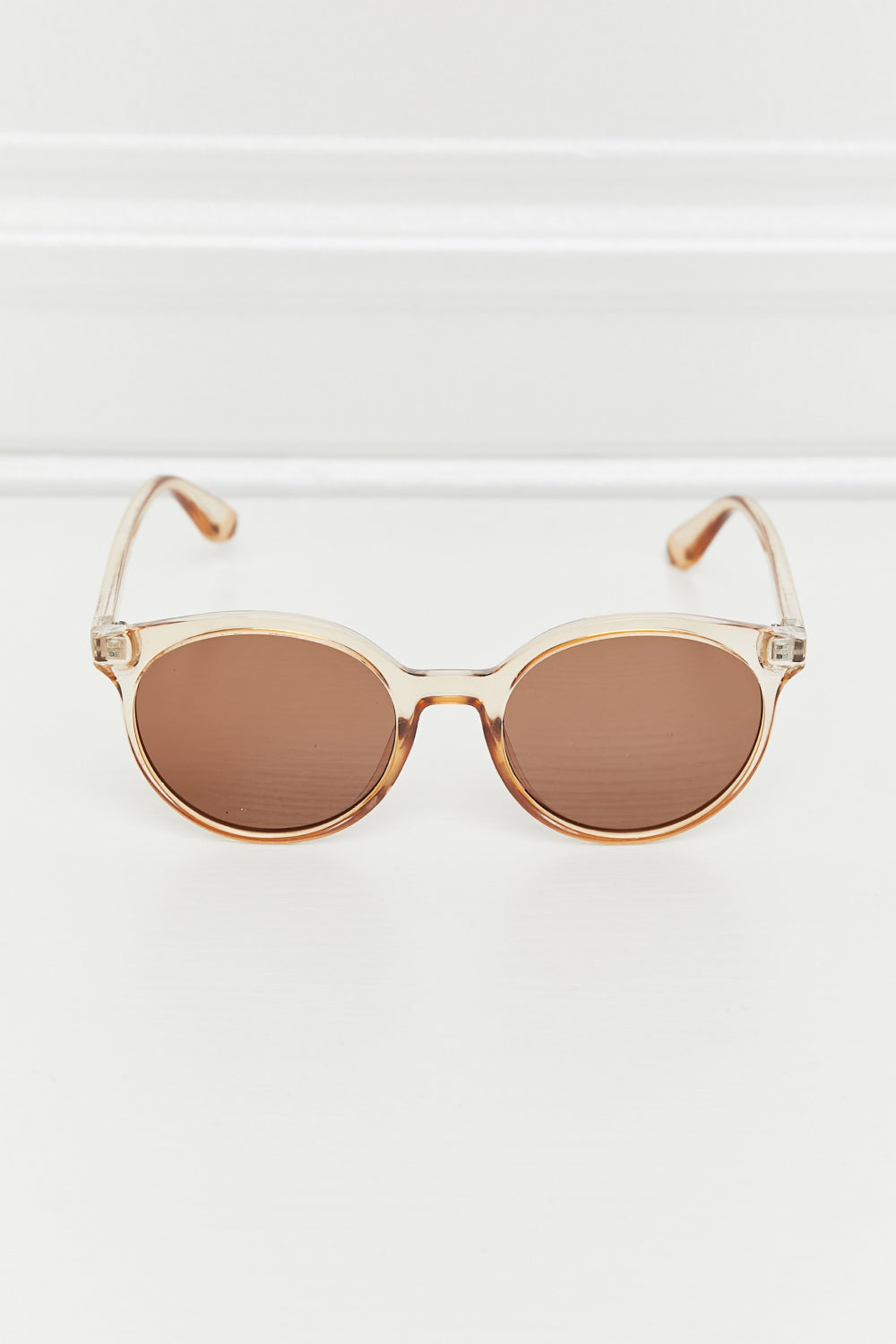 Round Full Rim Polycarbonate Frame Sunglasses - nailedmoms