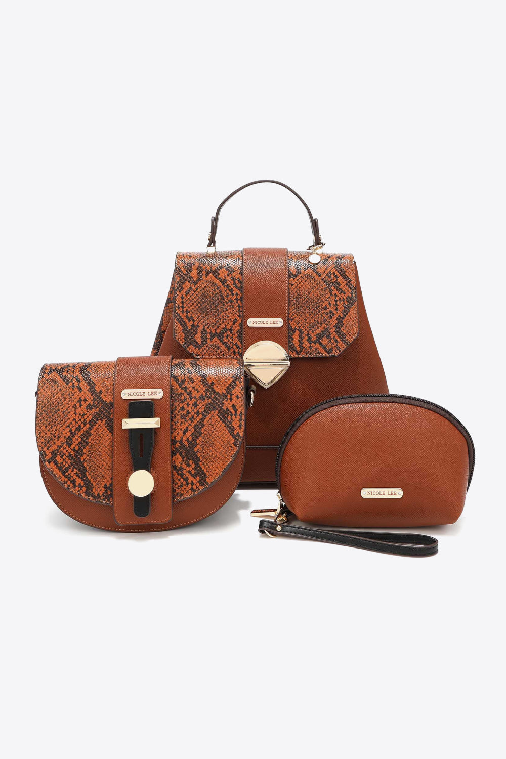 Nicole Lee USA Python 3-Piece Bag Set - nailedmoms