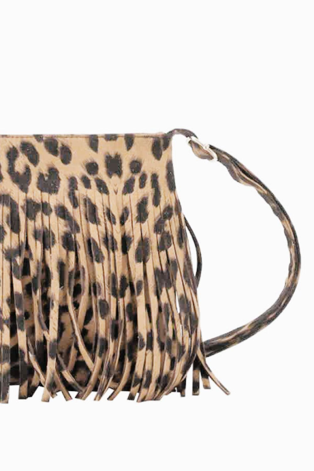 PU Leather Crossbody Bag with Fringe - nailedmoms