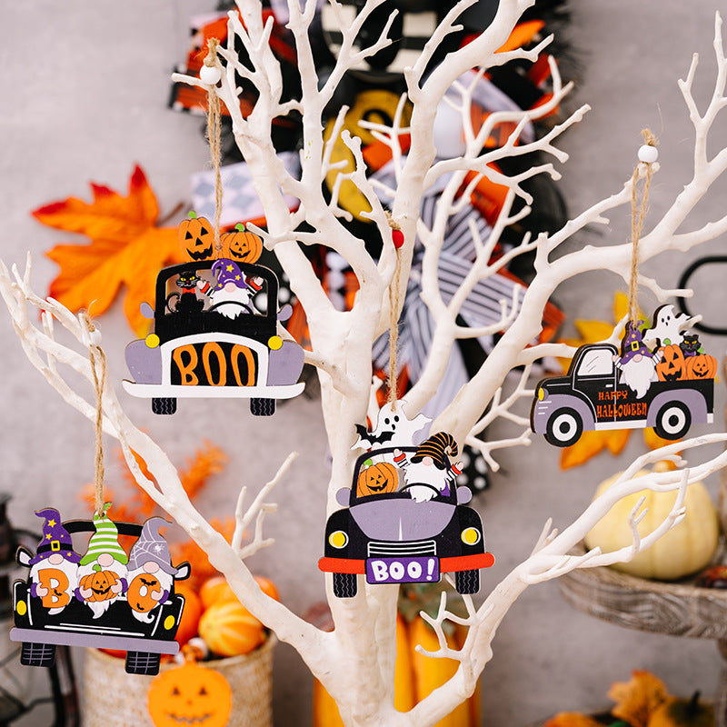 4-Piece Halloween Element Car-Shape Hanging Widgets - nailedmoms