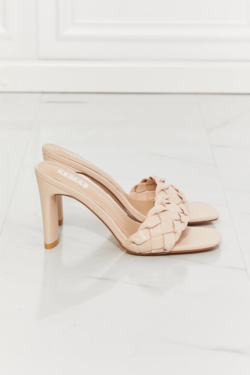 MMShoes Top of the World Braided Block Heel Sandals in Beige - nailedmoms