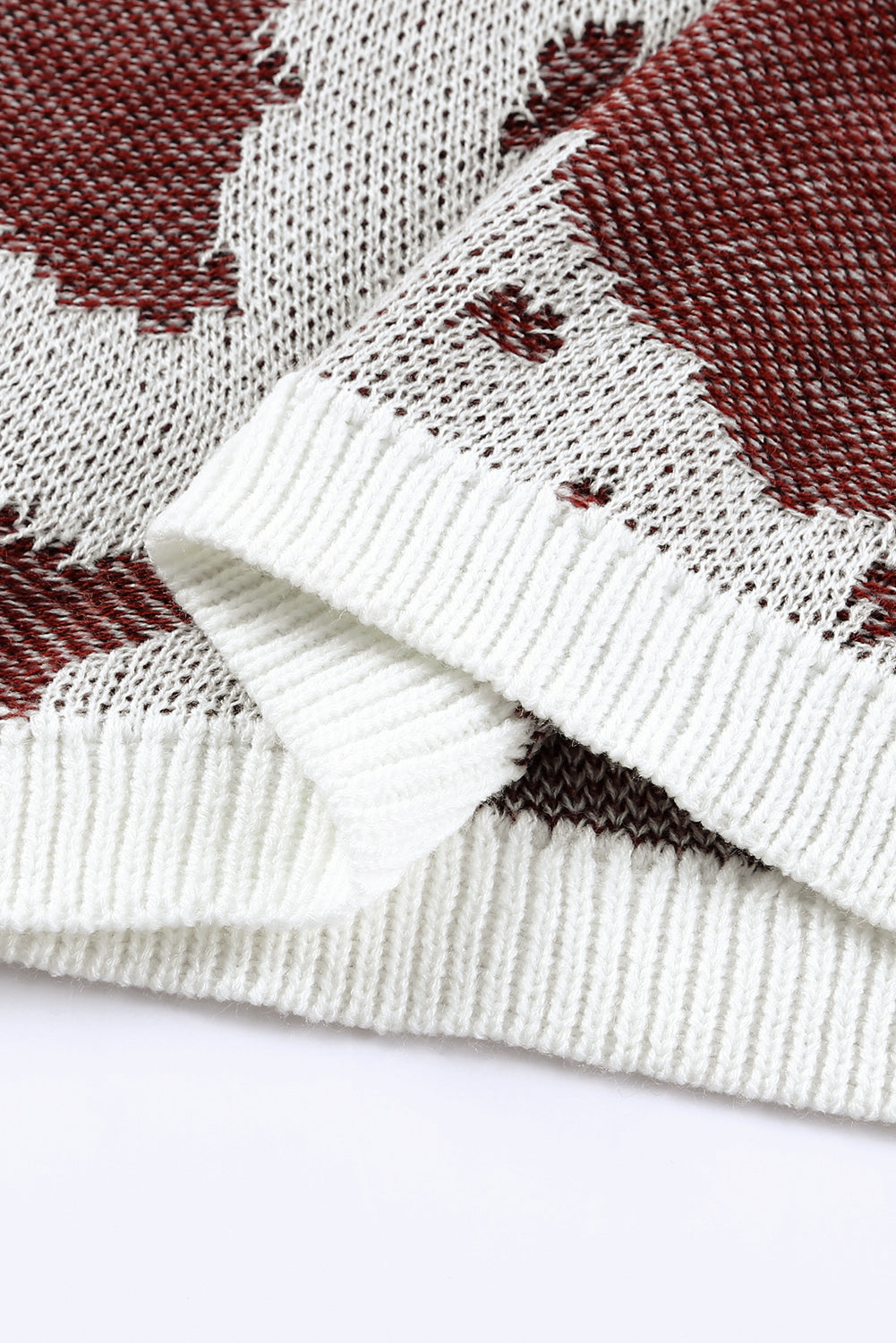 Contrast Round Neck Drop Shoulder Sweater - nailedmoms