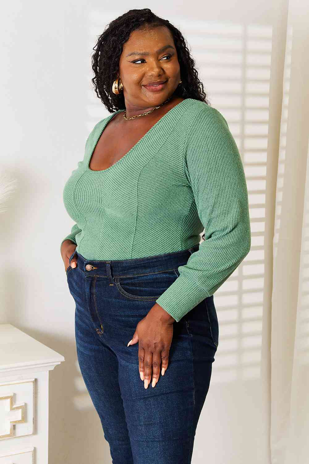 Basic Bae Scoop Neck Long Sleeve Top - nailedmoms