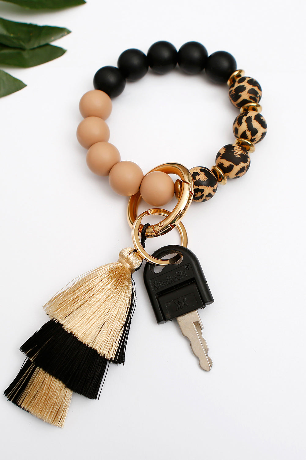 Beaded Keychain with Layered Tassel - nailedmoms