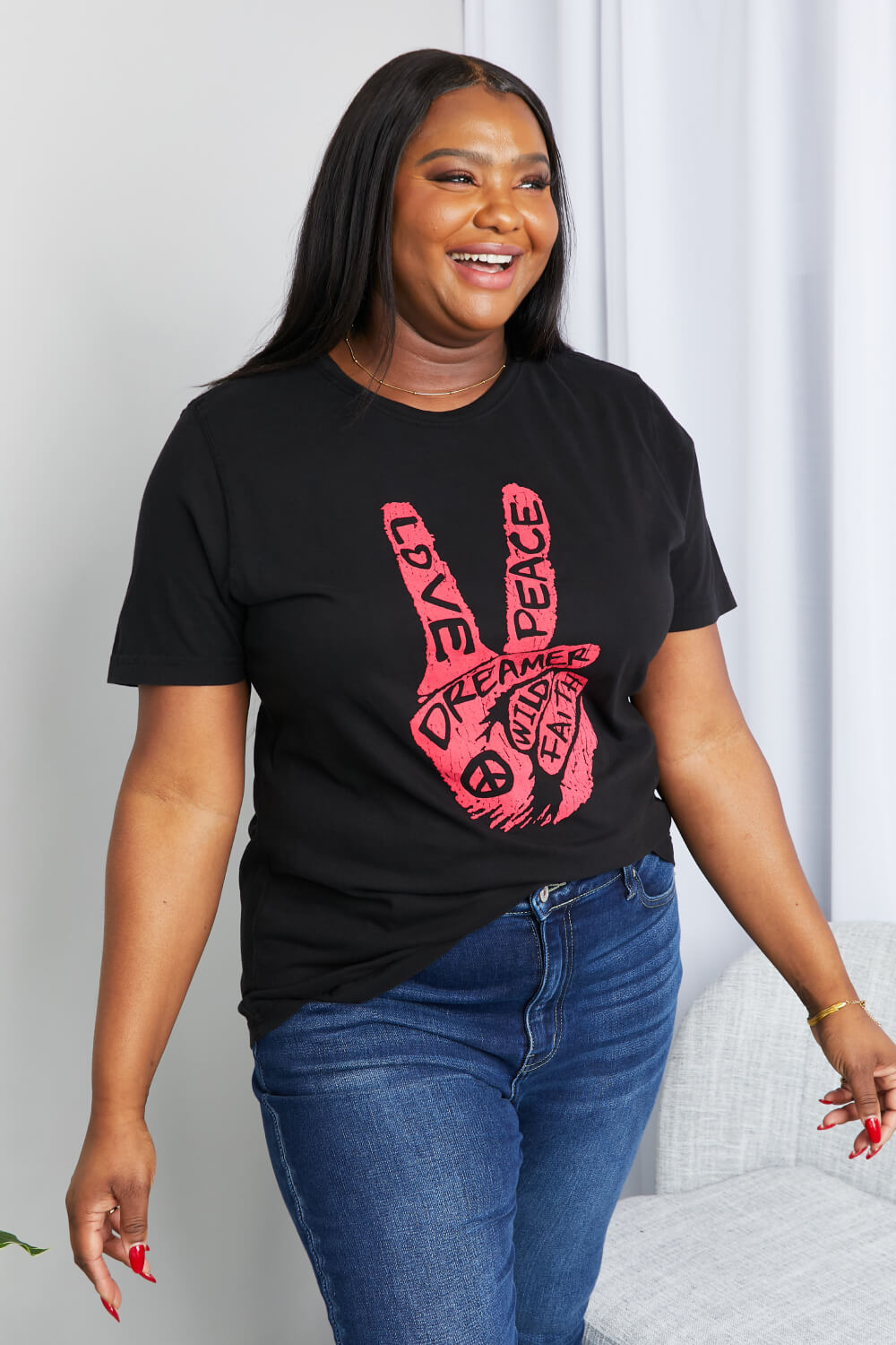 mineB Full Size Graphic Tunic T-Shirt - nailedmoms