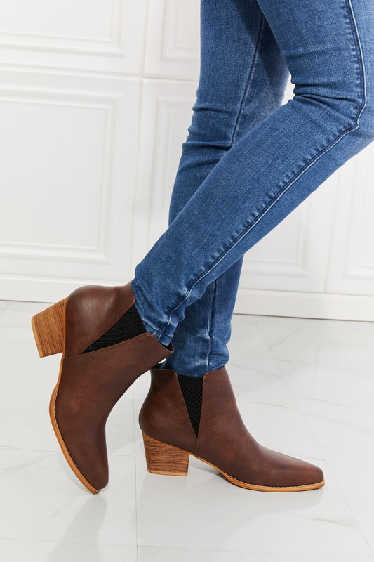 MMShoes Back At It Point Toe Bootie in Chocolate - nailedmoms