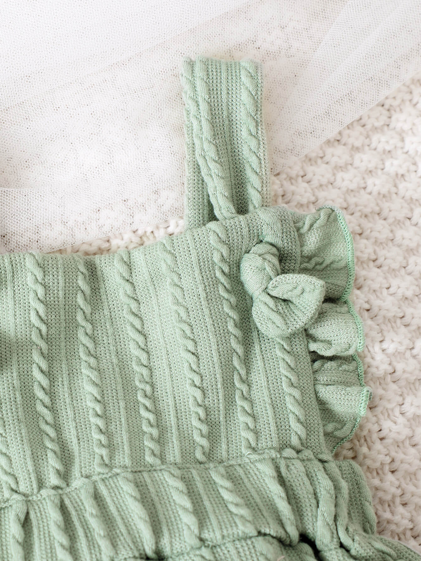 Baby Girl Textured Ruffled Bodysuit - nailedmoms