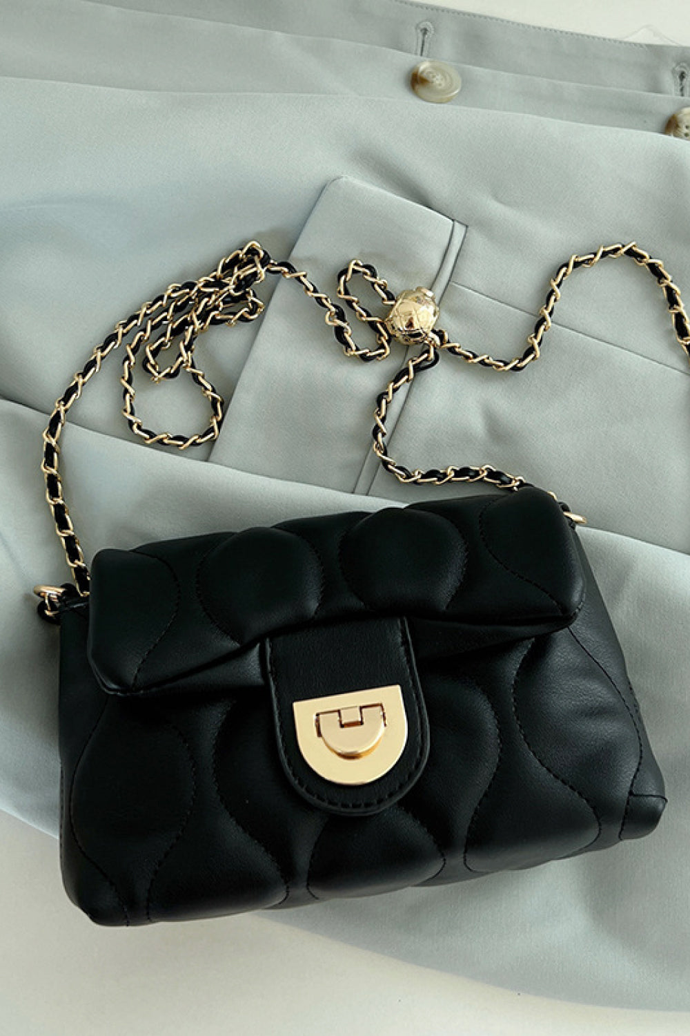 PU Leather Adjustable Chain Crossbody Bag - nailedmoms