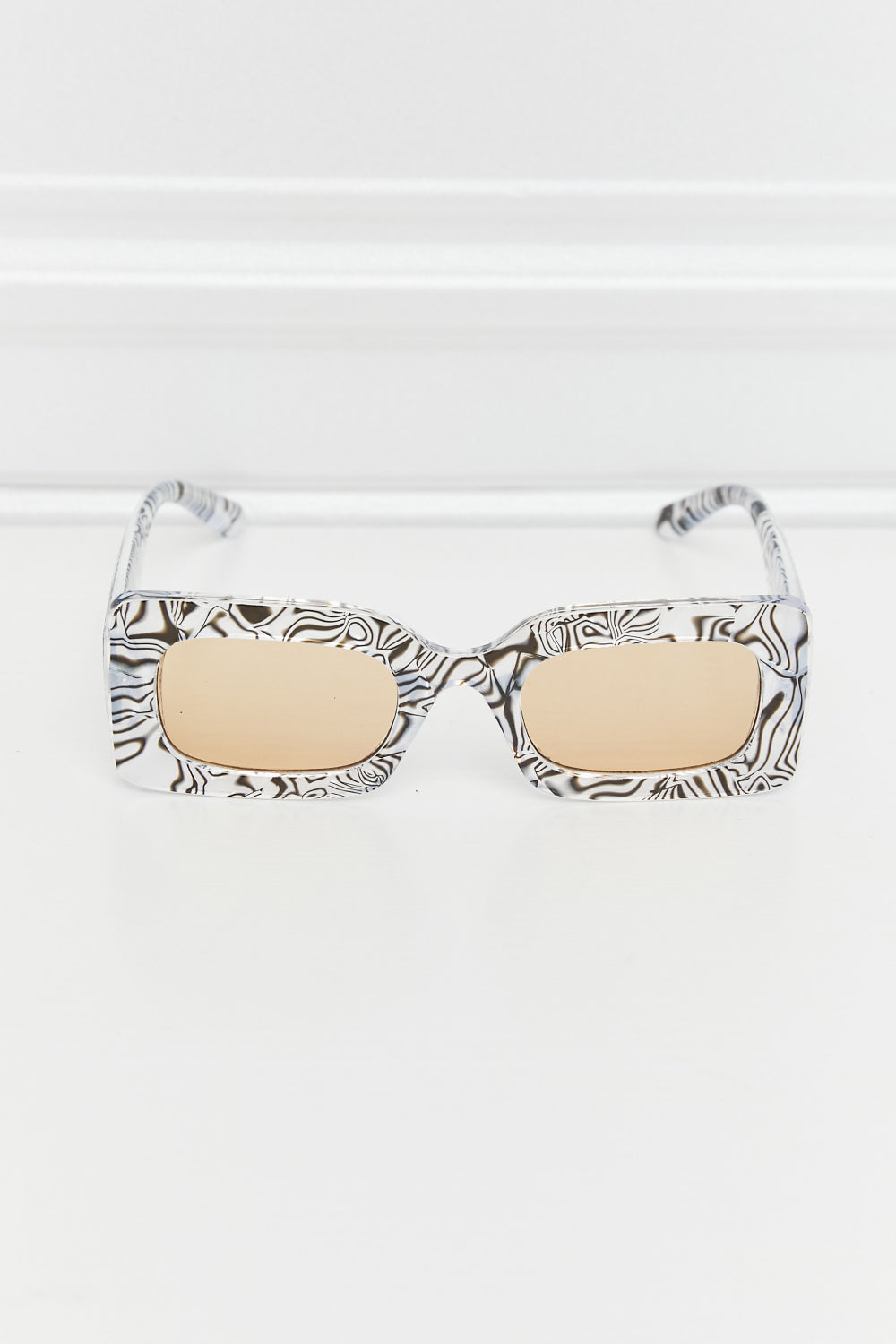Tortoiseshell Rectangle Polycarbonate Sunglasses - nailedmoms